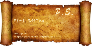 Piri Sára névjegykártya
